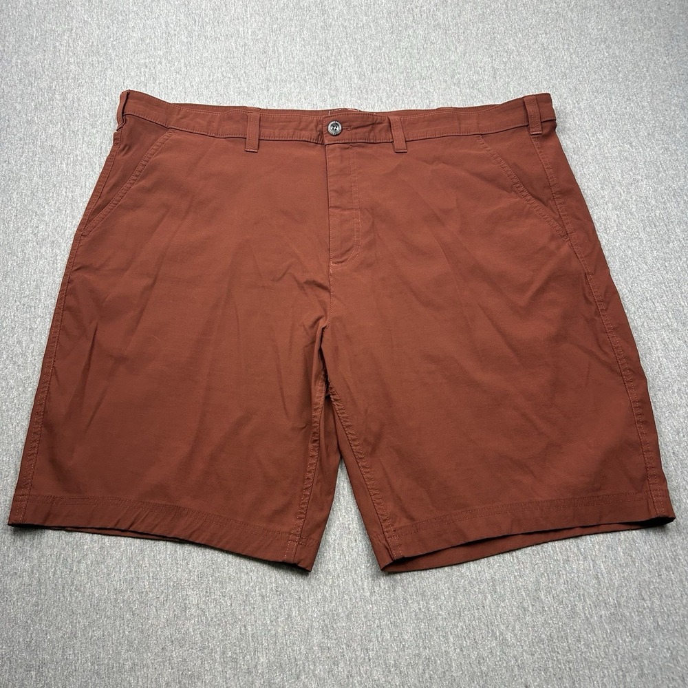 Eddie Bauer Travex Shorts Men's 44 Red Flat Front 10" Inseam Outdoor‎ Hiking